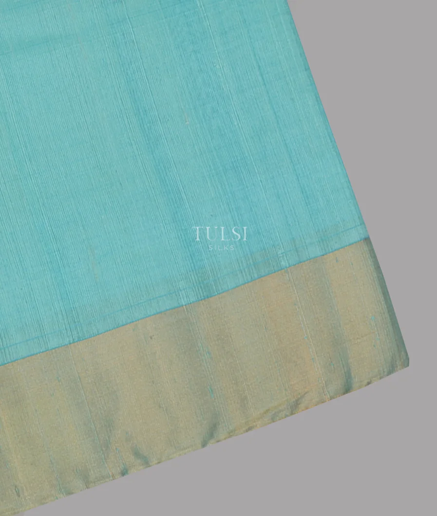 Blue Woven Raw Silk Saree T646986-image