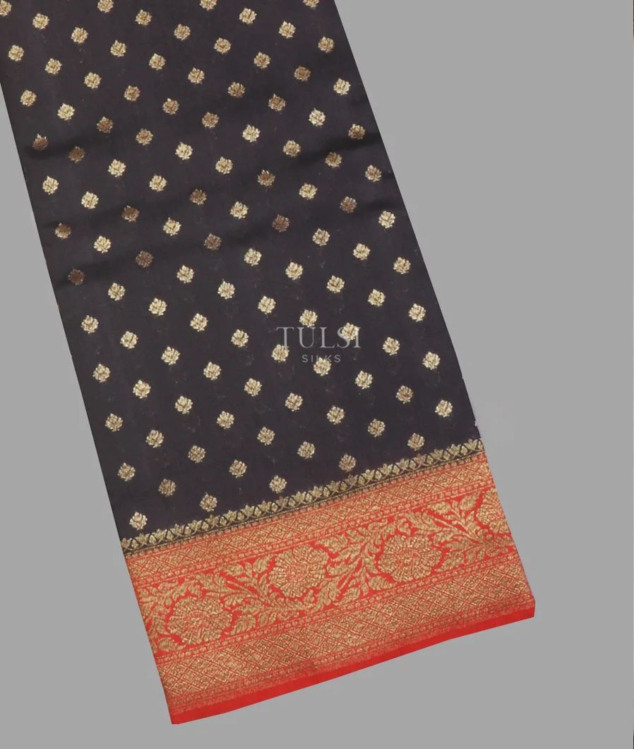 Black Banaras Tussar Saree T615681-image