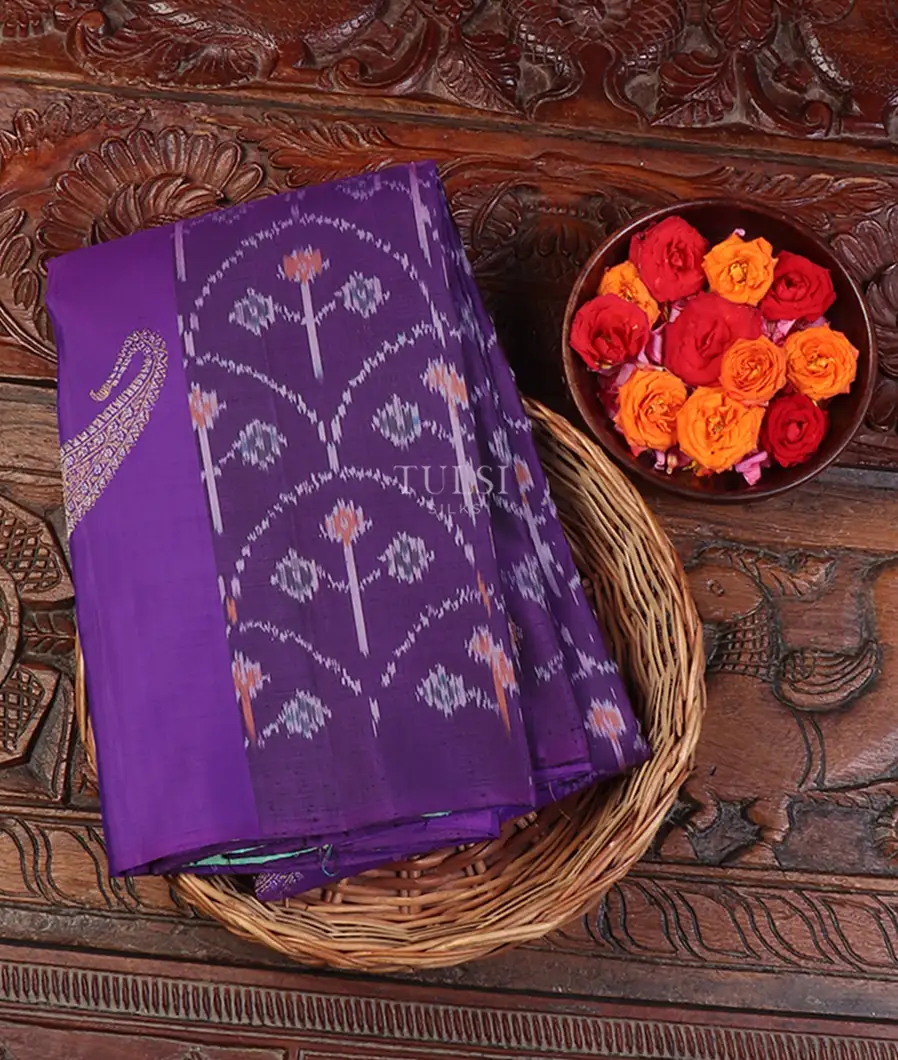 Purple Kanjivaram Silk Saree T651632-image