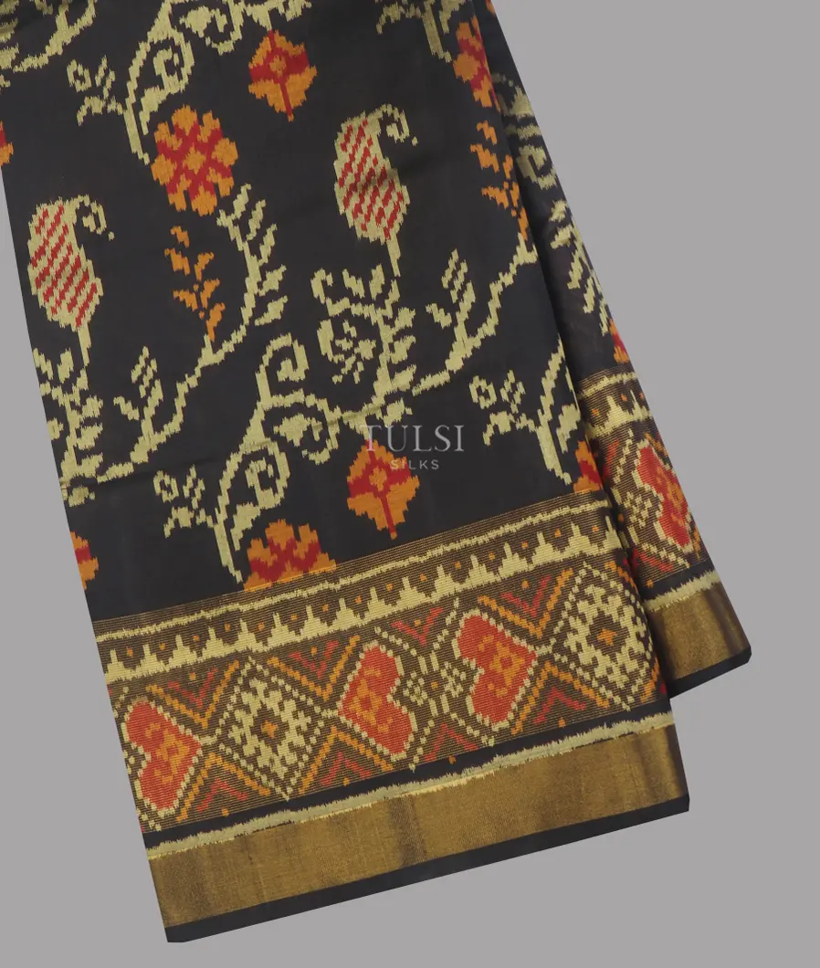Black Patola Silk Saree T531187-image