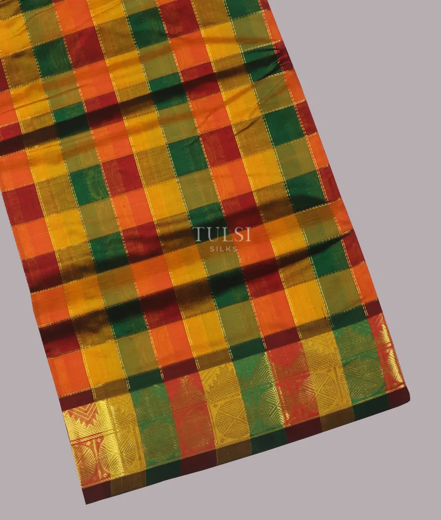 Multicolour Silk Cotton Saree T647250-image