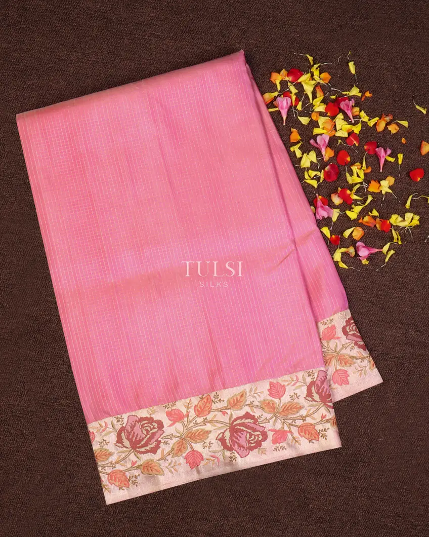 Pink Kanjivaram Silk Embroidery Saree T642192-image