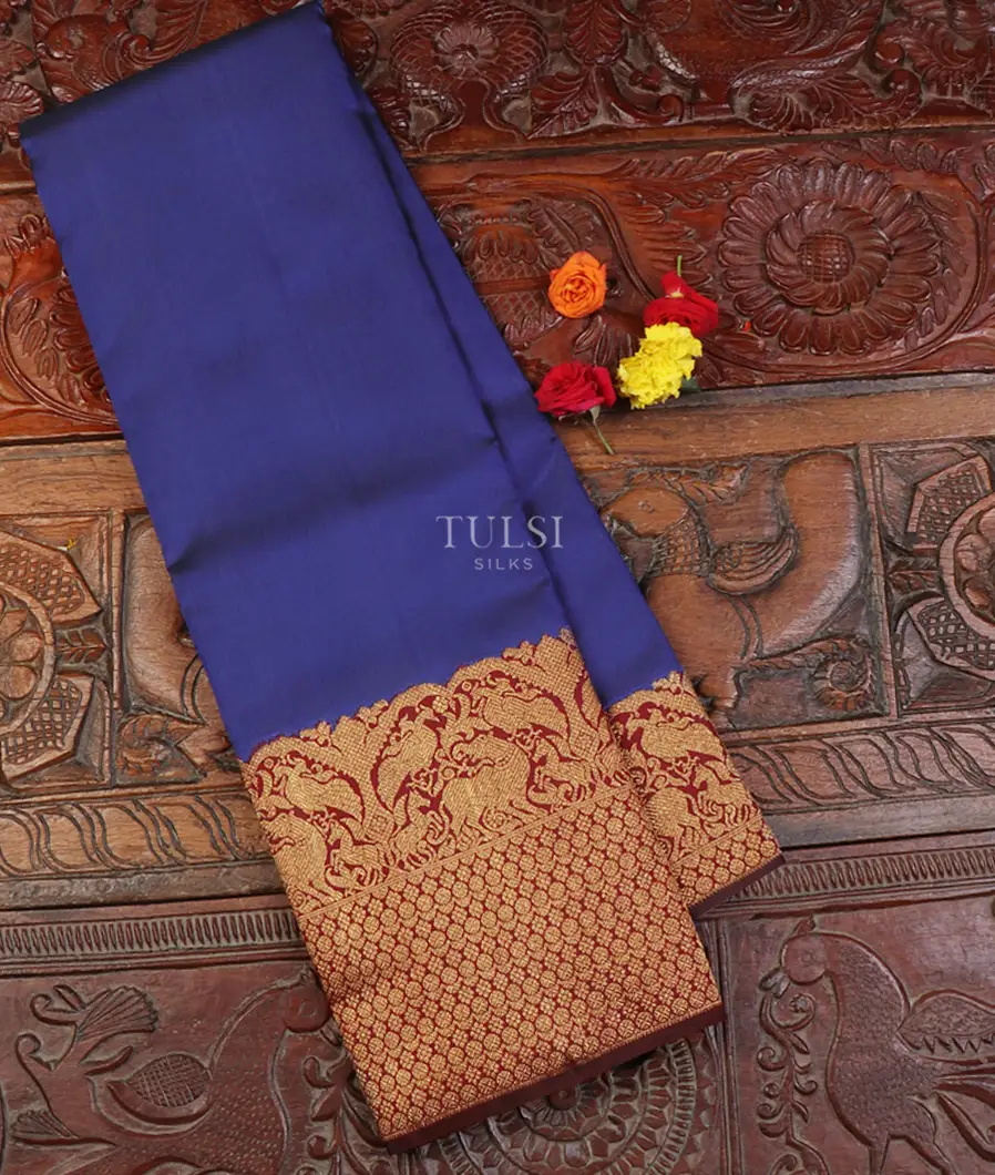 Blue Kanjivaram Silk Saree T605009-image