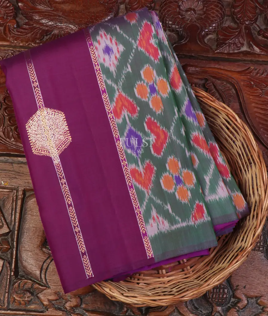 Purple Kanjivaram Silk Saree T652834-image