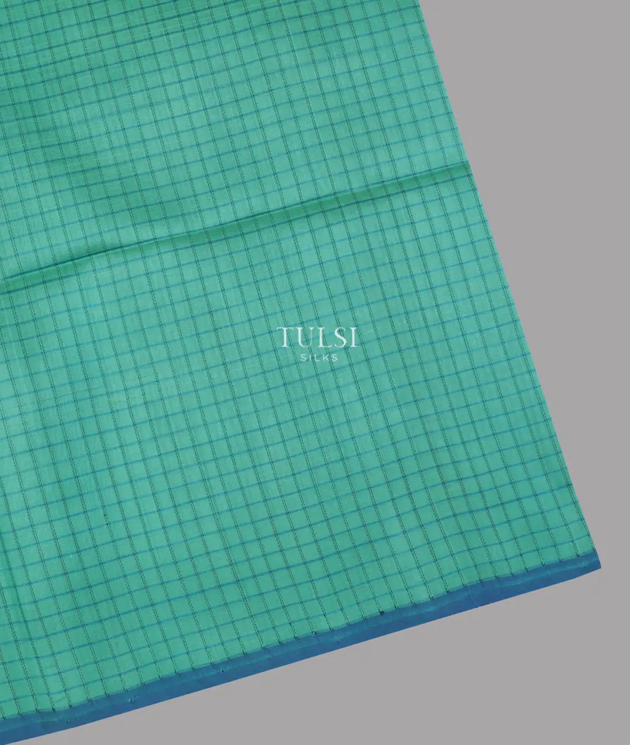 Greenish Blue Silk Cotton Saree T651979-image
