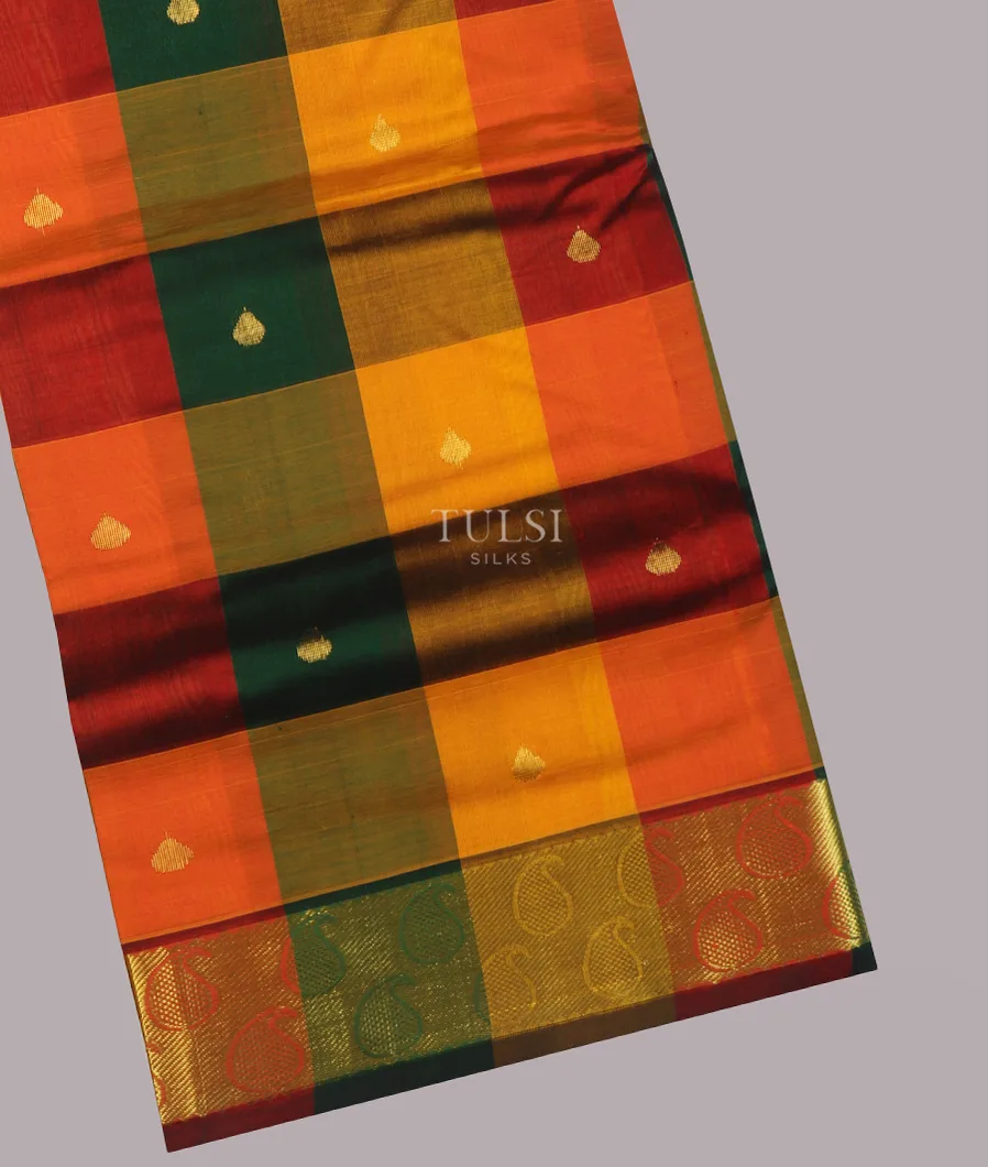 Multicolour Silk Cotton Saree T647240-image