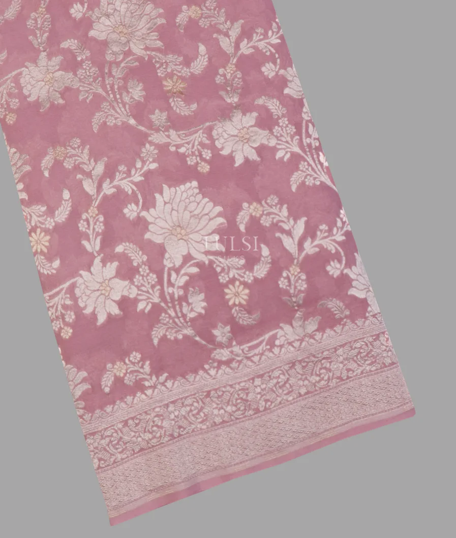 Pink Banaras Georgette Silk Saree T643617-image