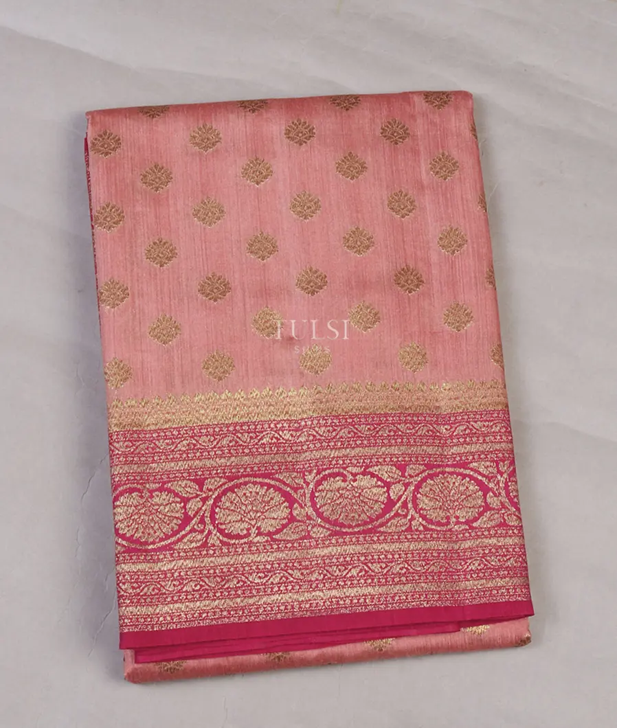 Pink Banaras Tussar Saree T654498-image