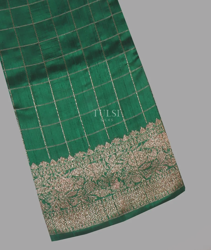 Green Banaras Tussar Saree T654356-image