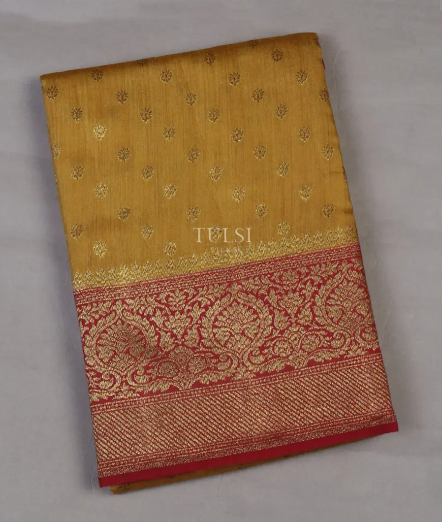 Yellow Banaras Tussar Saree T654478-image