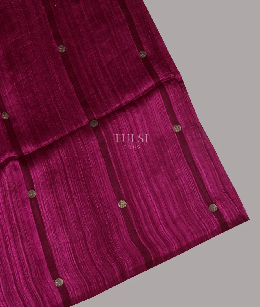Purple Handwoven Tussar Saree T655756-image