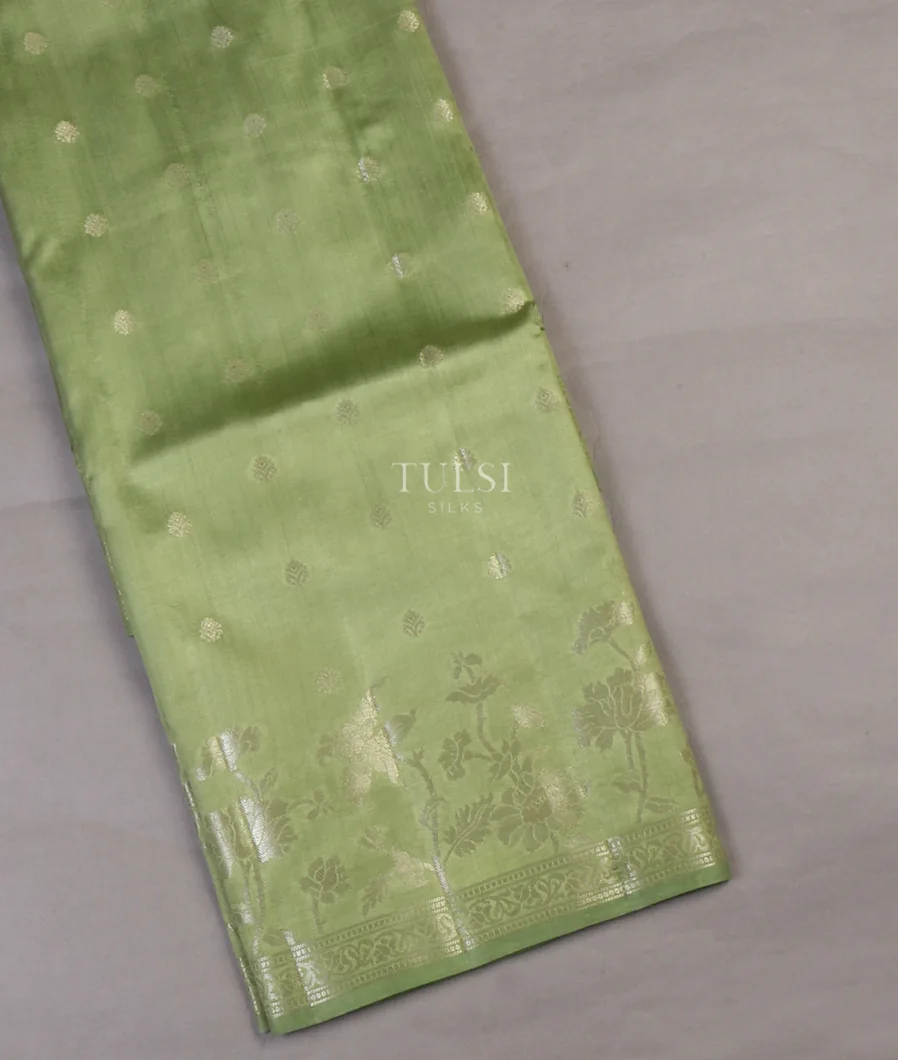 Green Chaniya Silk Saree T656432-image