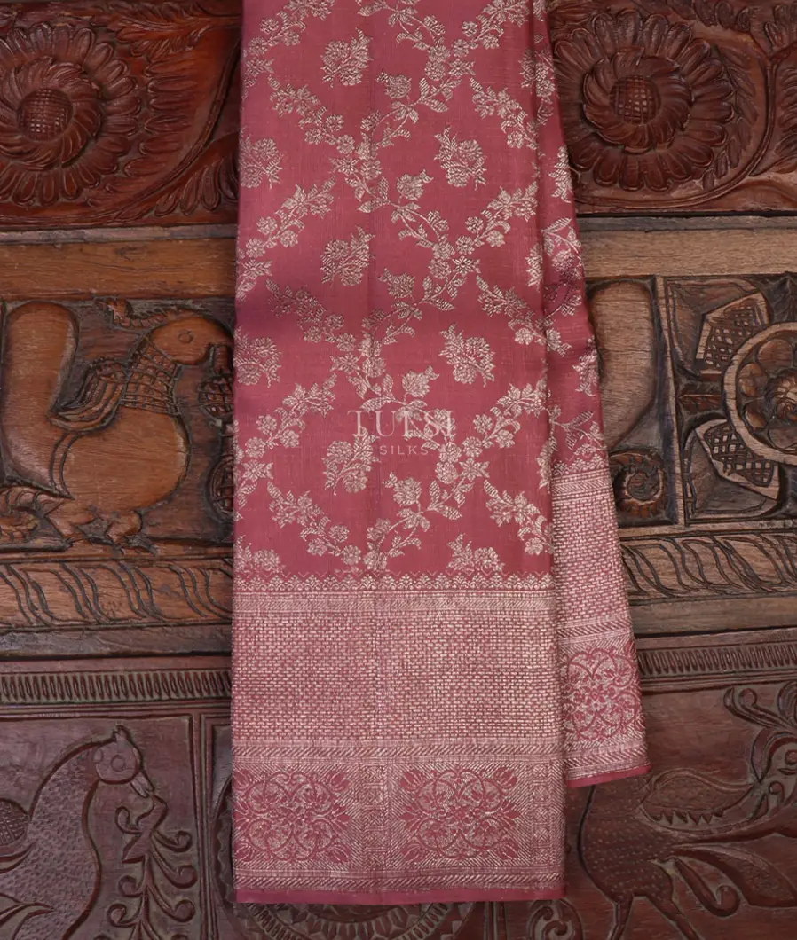 Dusty Pink Kanjivaram Silk Saree T645859-image