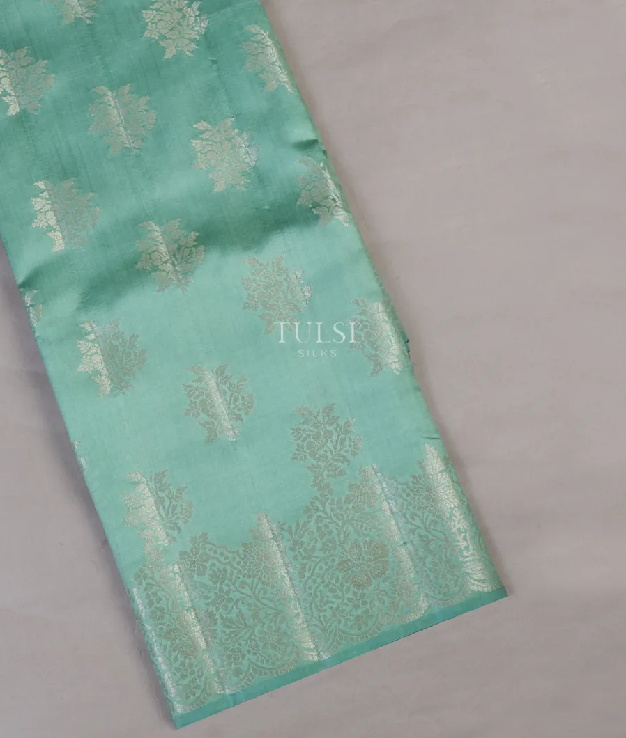 Green Chaniya Silk Saree T656466-image