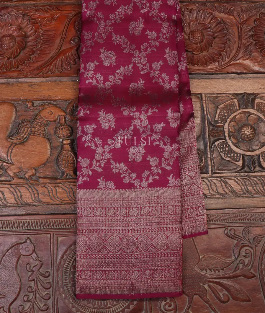 Burgundy Kanjivaram Silk Saree T645860-image