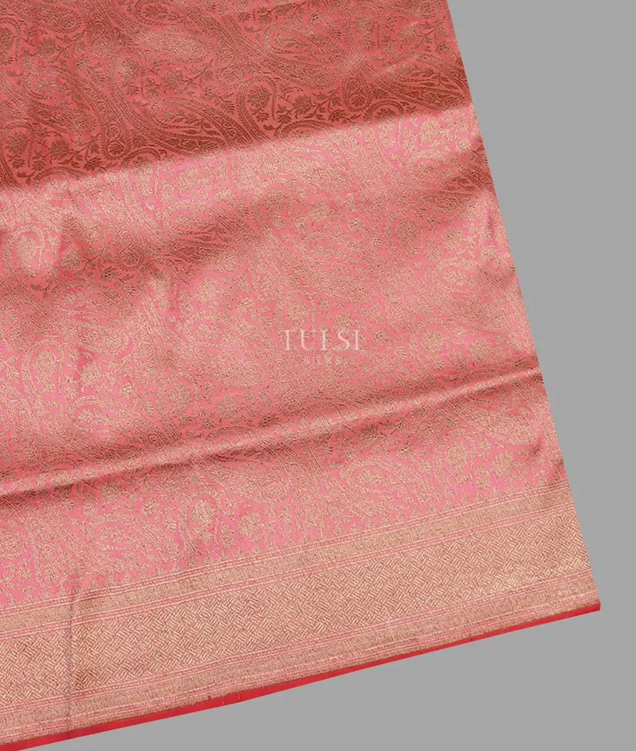Pink Banaras Silk Saree T656357-image