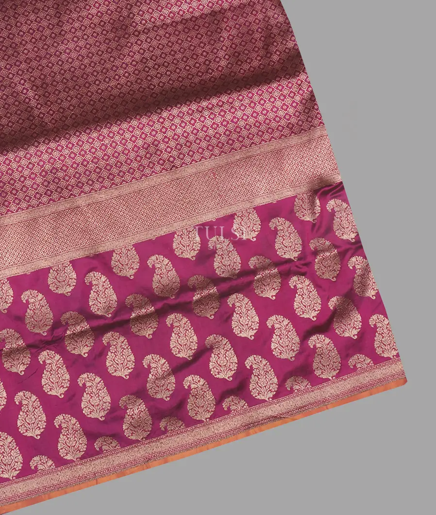 Purple Banaras Silk Saree T656356-image