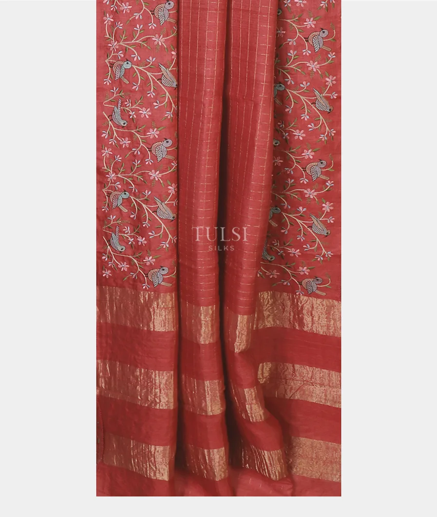 red-tussar-embroidery-saree-t654737-t654737-b
