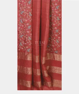 red-tussar-embroidery-saree-t654737-t654737-b