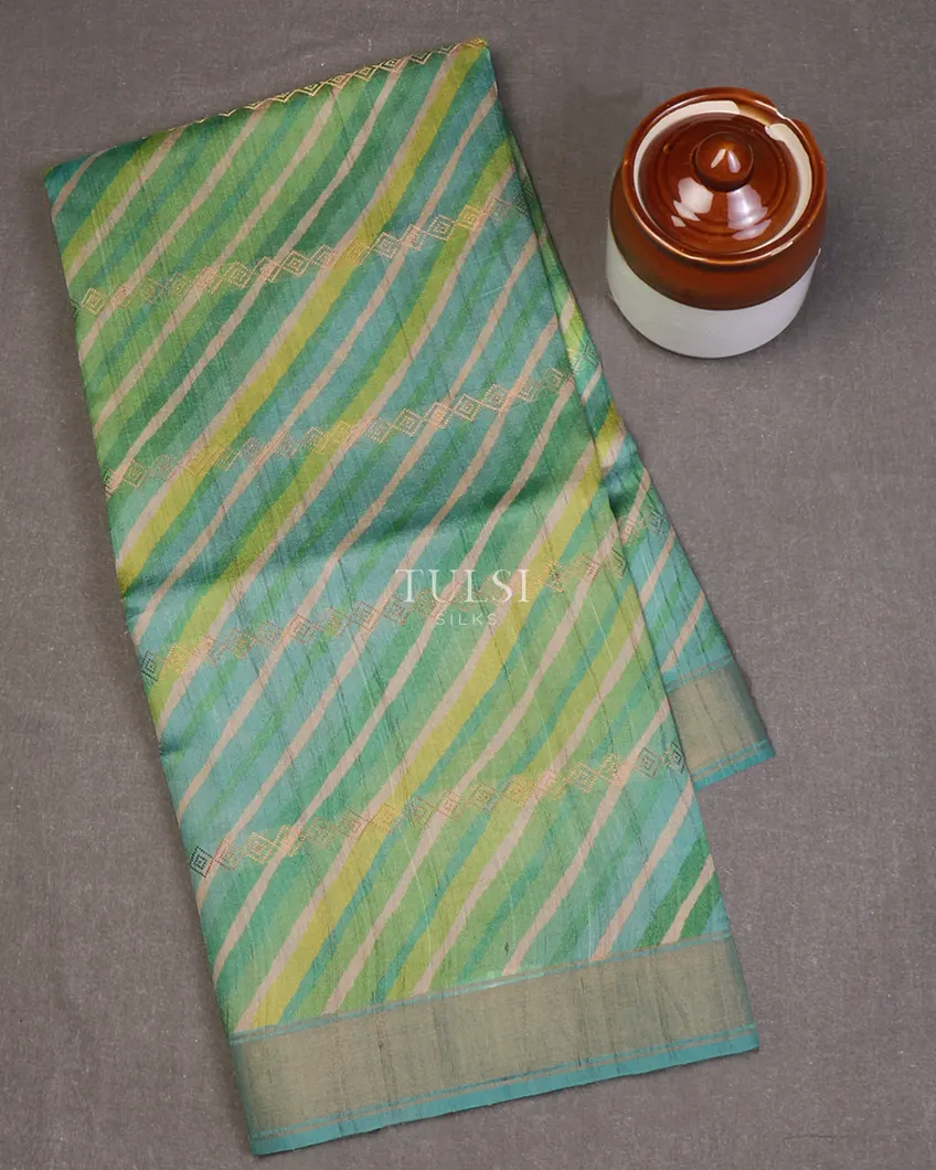 Multicolour Tussar Printed Saree T654980-image