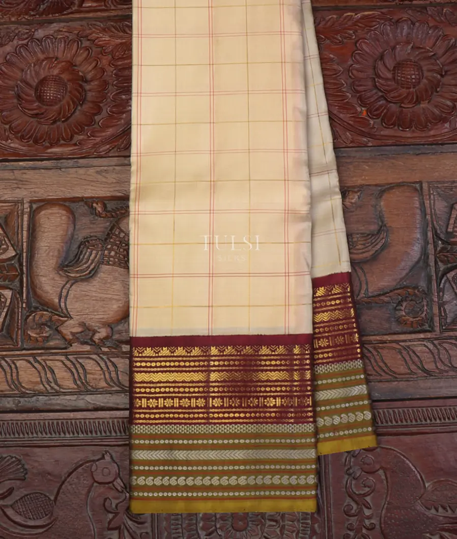 Light Beige Kanjivaram Silk Saree T646409-image