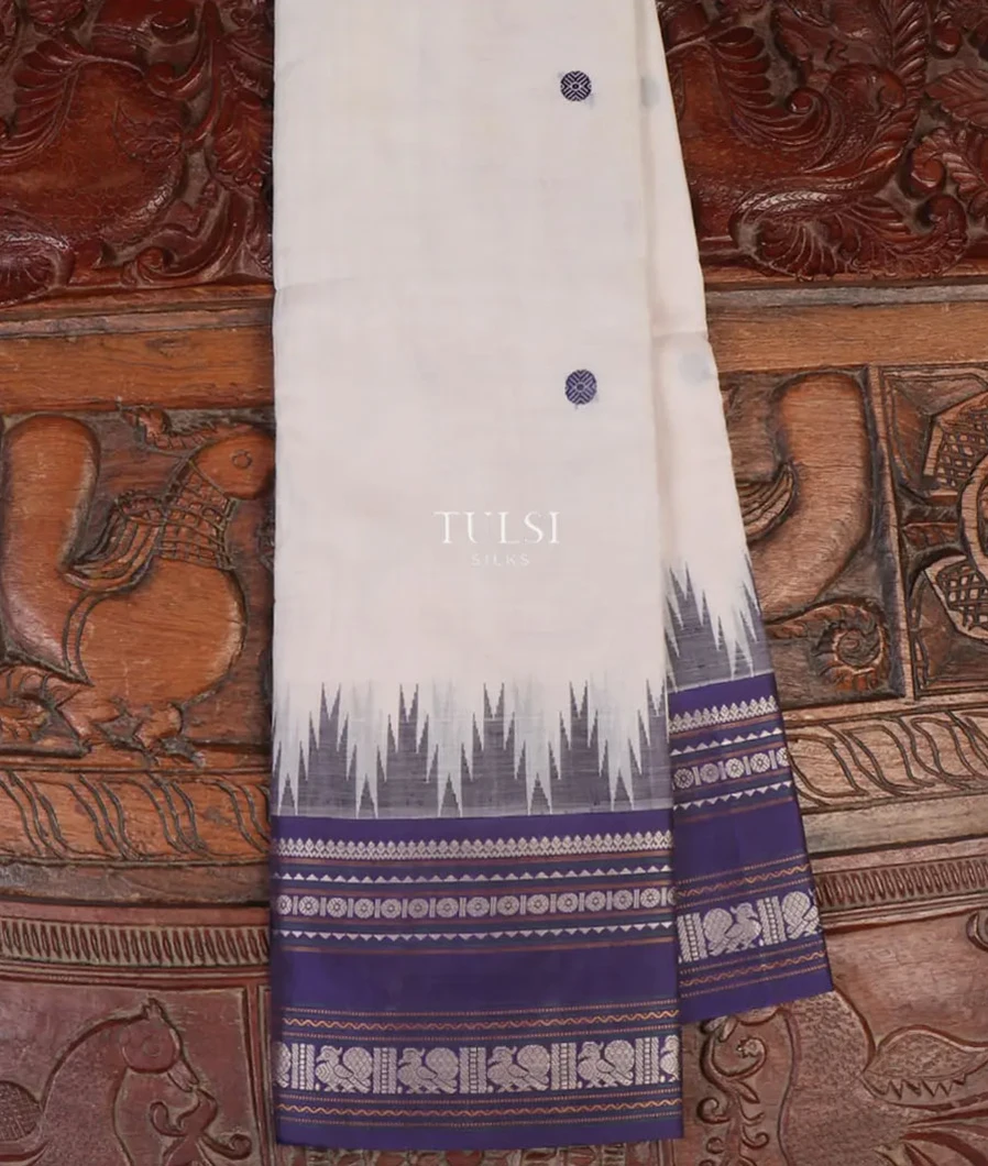 Off - White Kanchi Cotton With Silk Border T649582-image