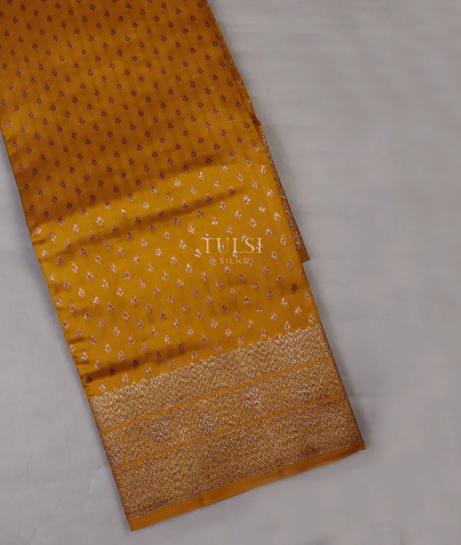 Yellow Banaras Silk Saree T654605-image