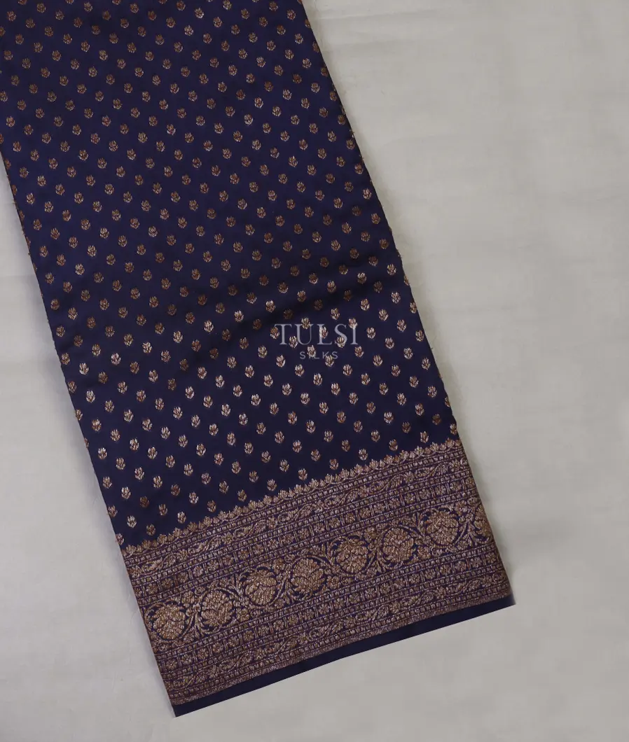 Blue Banaras Silk Saree T541385-image