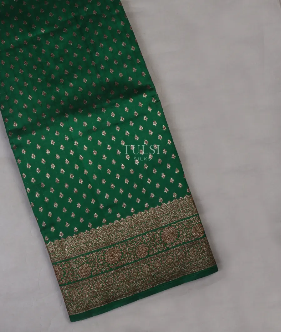Green Banaras Silk Saree T654598-image