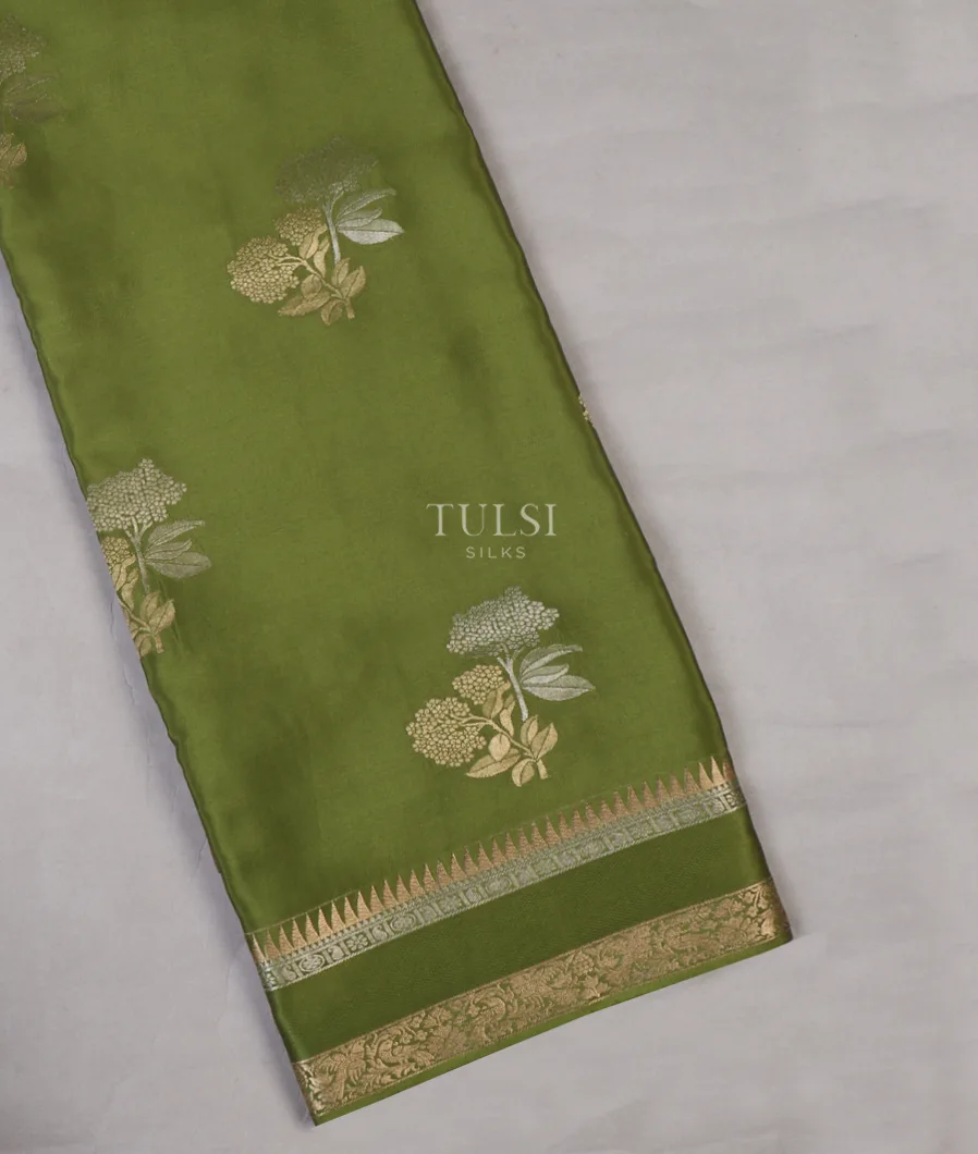 Green Mysore Silk Saree T633406-1-image