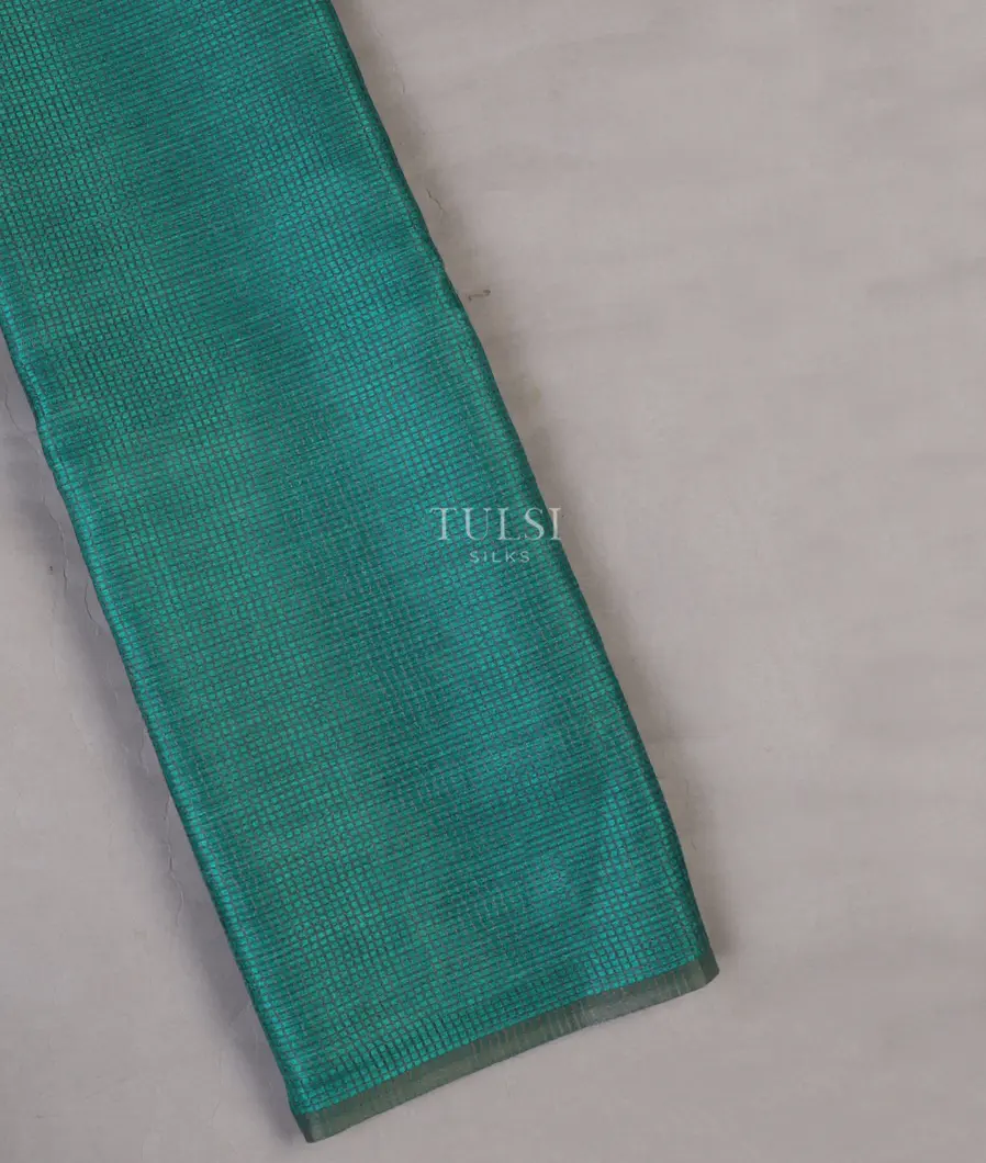 Teal Blue Woven Tussar Saree T658338-image