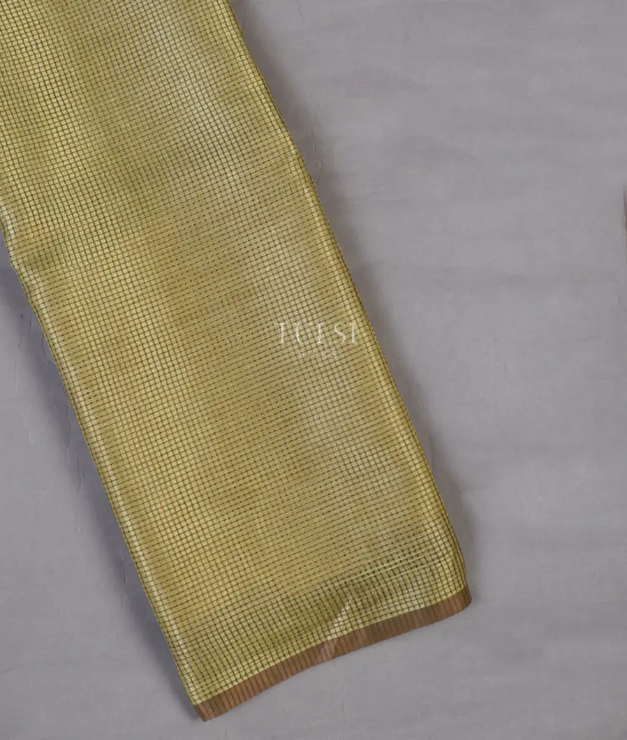 Light Yellowish Green Woven Tussar Saree T658344-image
