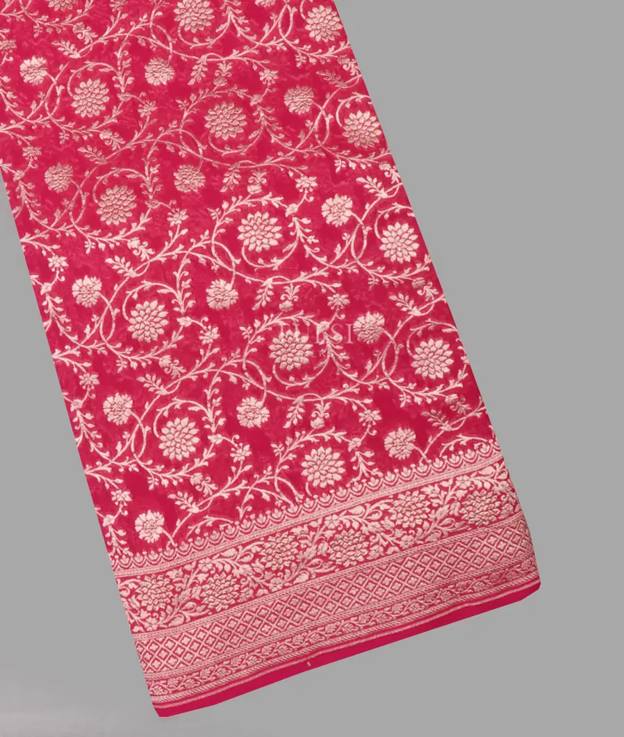 Magenta Banaras Georgette Silk Saree T654538-image