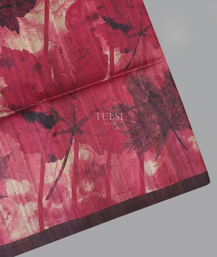 Multicolour Tussar Printed Saree T651289-image