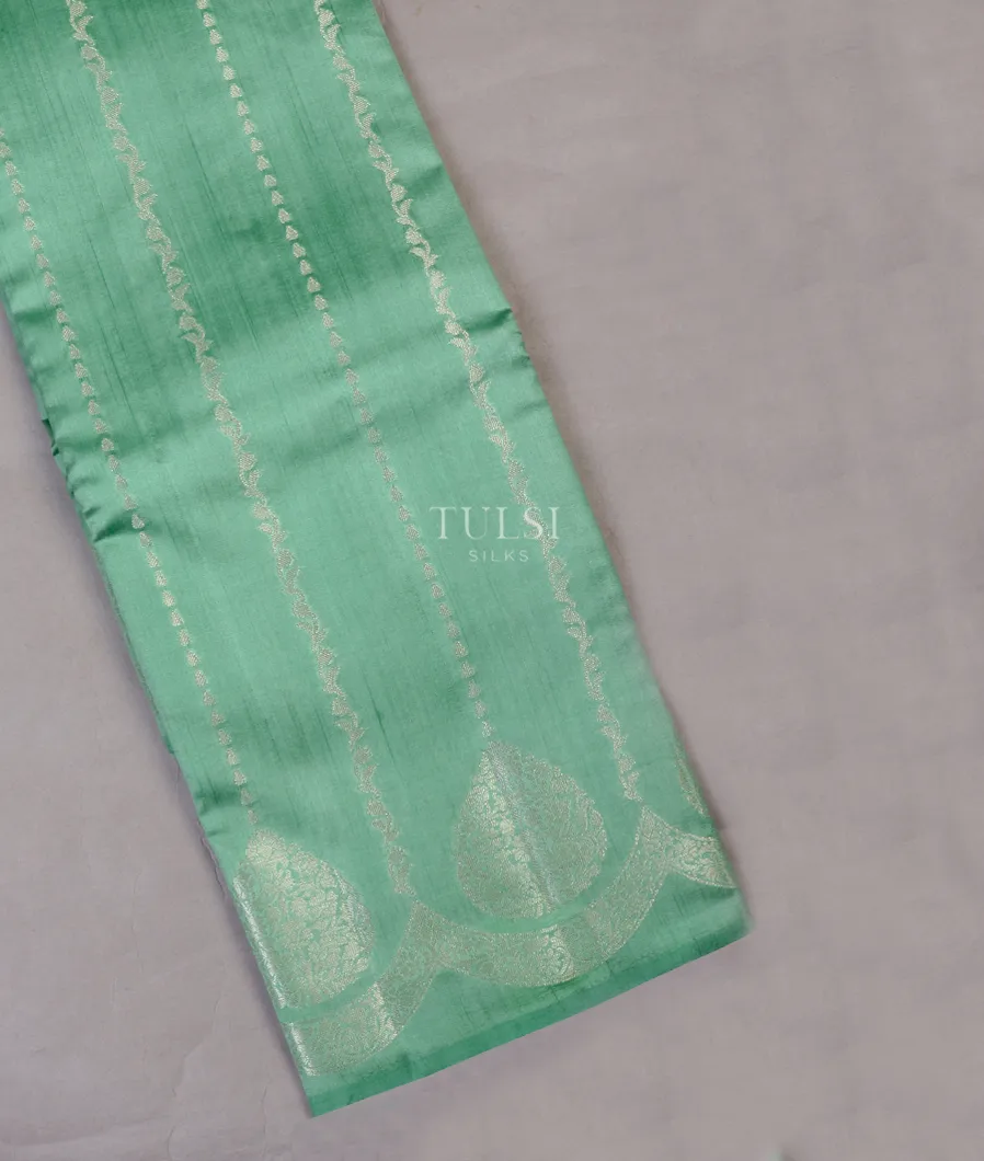 Bluish Green Chaniya Silk Saree T653902-image