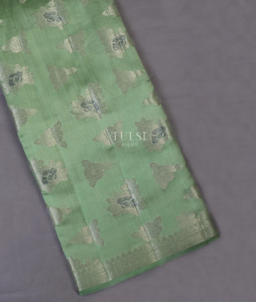 Green Chaniya Silk Saree T656516-image