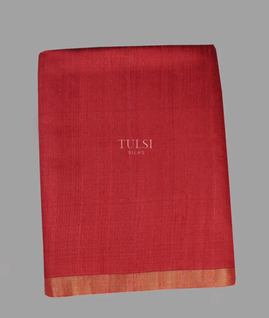 Red Woven Raw Silk Saree T646979-image