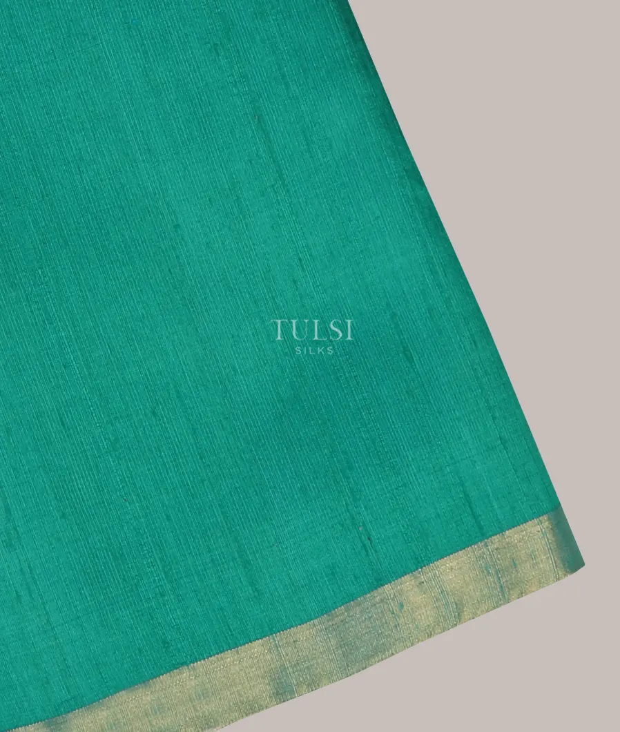 Greenish Blue Woven Raw Silk Saree T646977-image