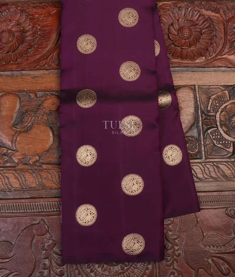 Purple Kanjivaram Silk saree T658673-image