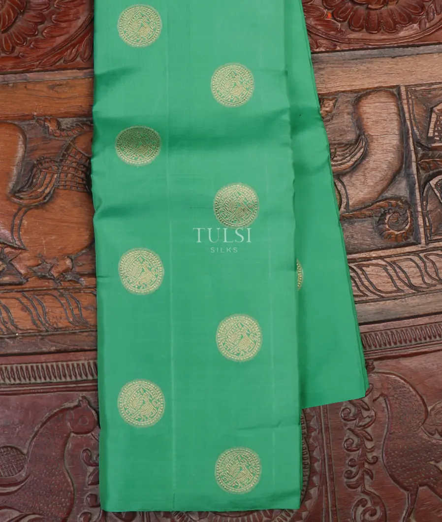 Bluish Green Kanjivaram Silk saree T658676-image