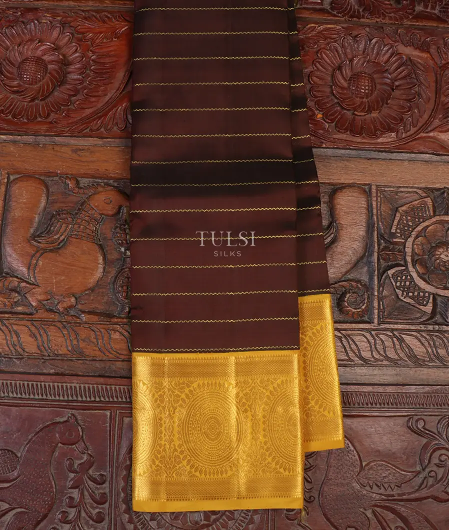 Brown Kanjivaram Silk Saree T646375-image
