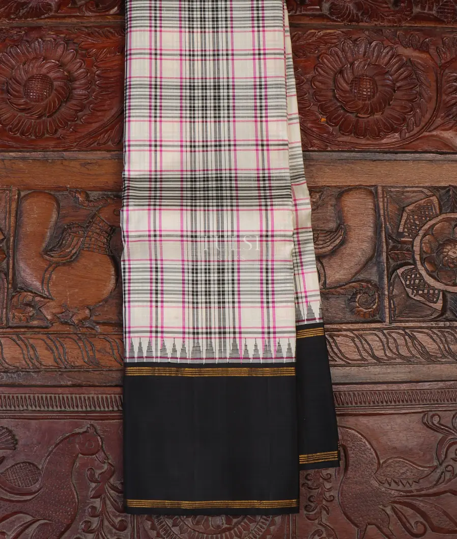 Off-White Kanjivaram Silk Saree T658517-image