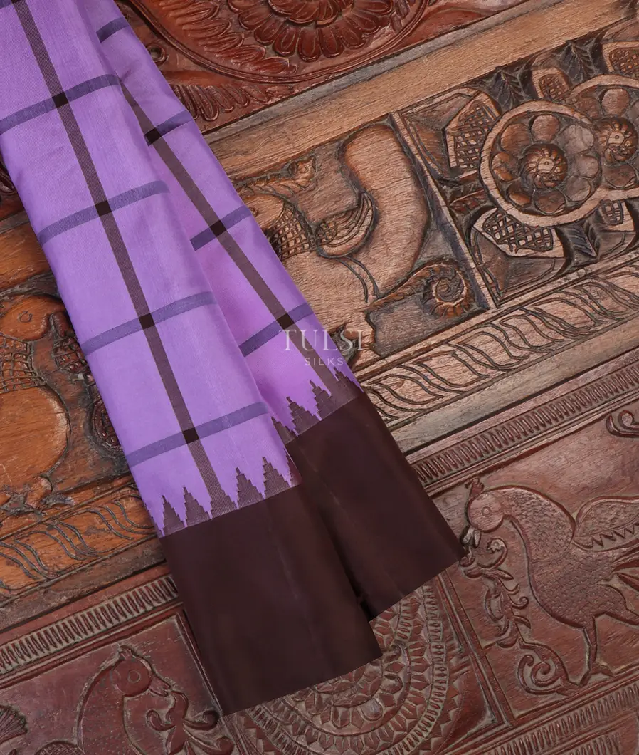 Lavender Gadwal Silk Saree T658982-image