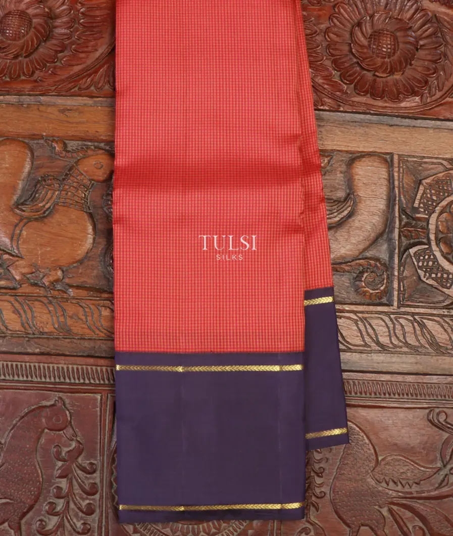 Pink And Orange Kanjivaram Silk Saree T646927-image
