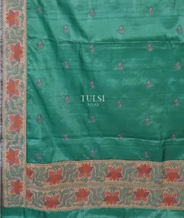 greenish-blue-tussar-embroidery-saree-t571516-t571516-d