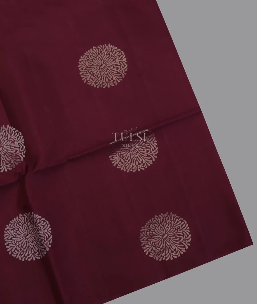 Burgundy Soft Silk Saree T628100-1-image