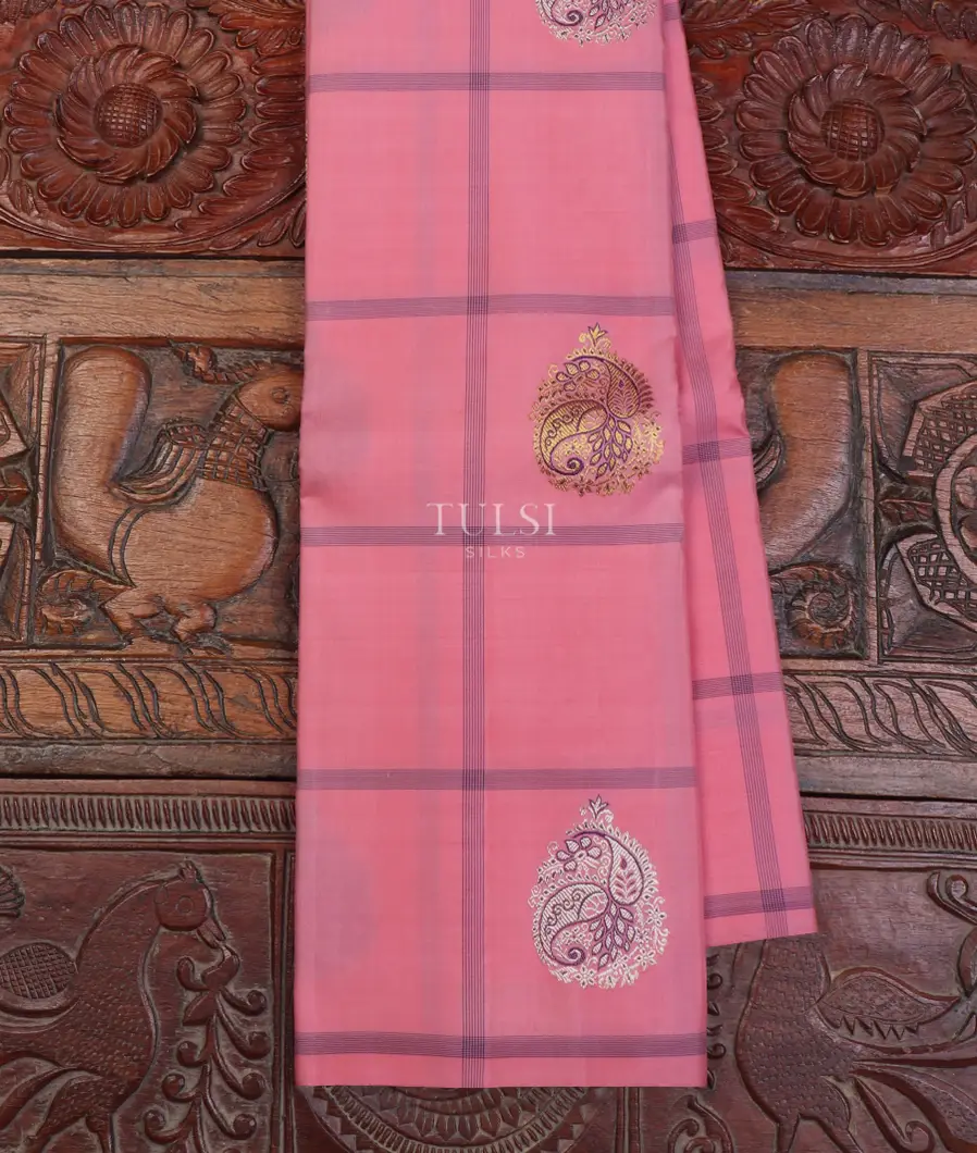 Pink Kanjivaram Silk Saree T624061-image