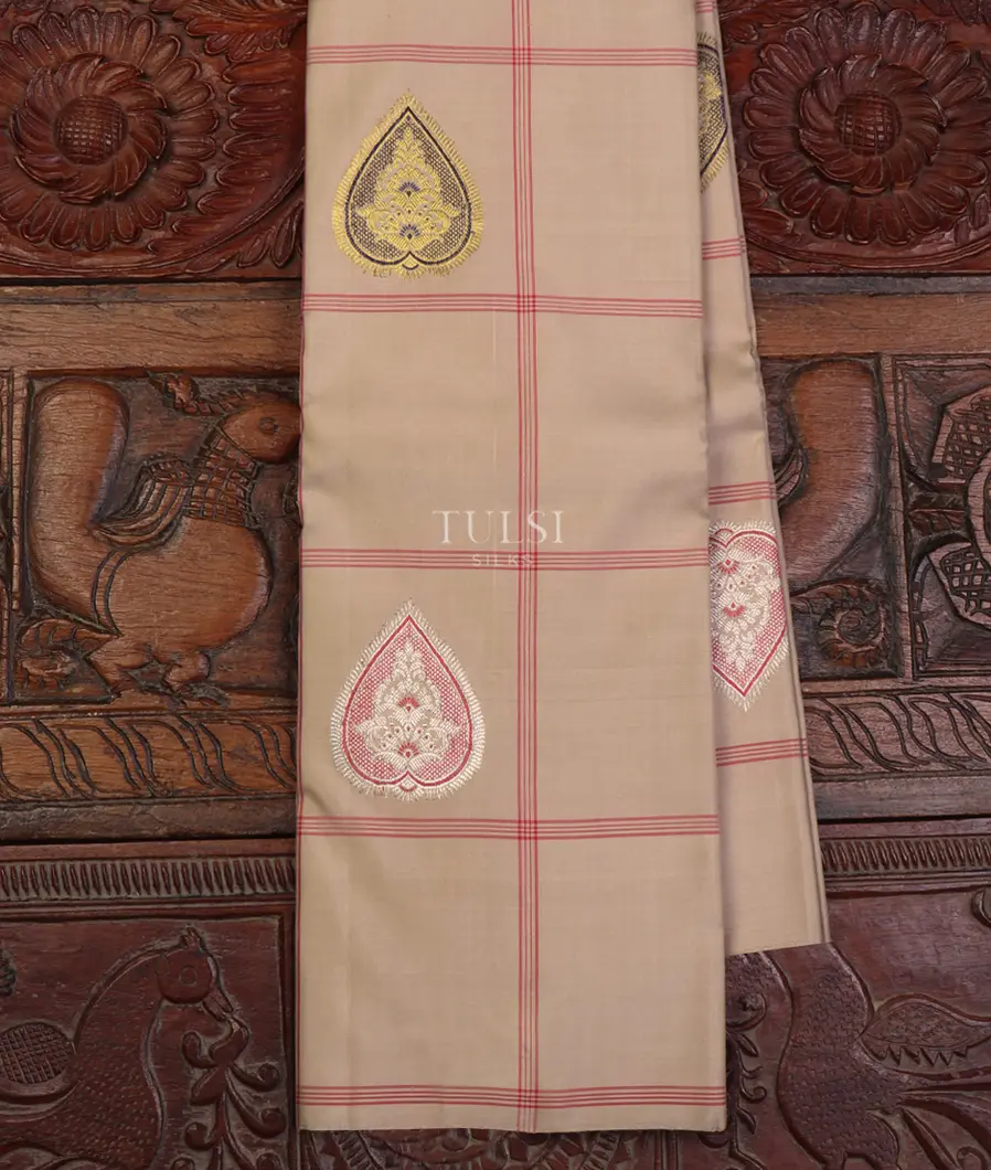 Beige Kanjivaram Silk Saree T617079-image