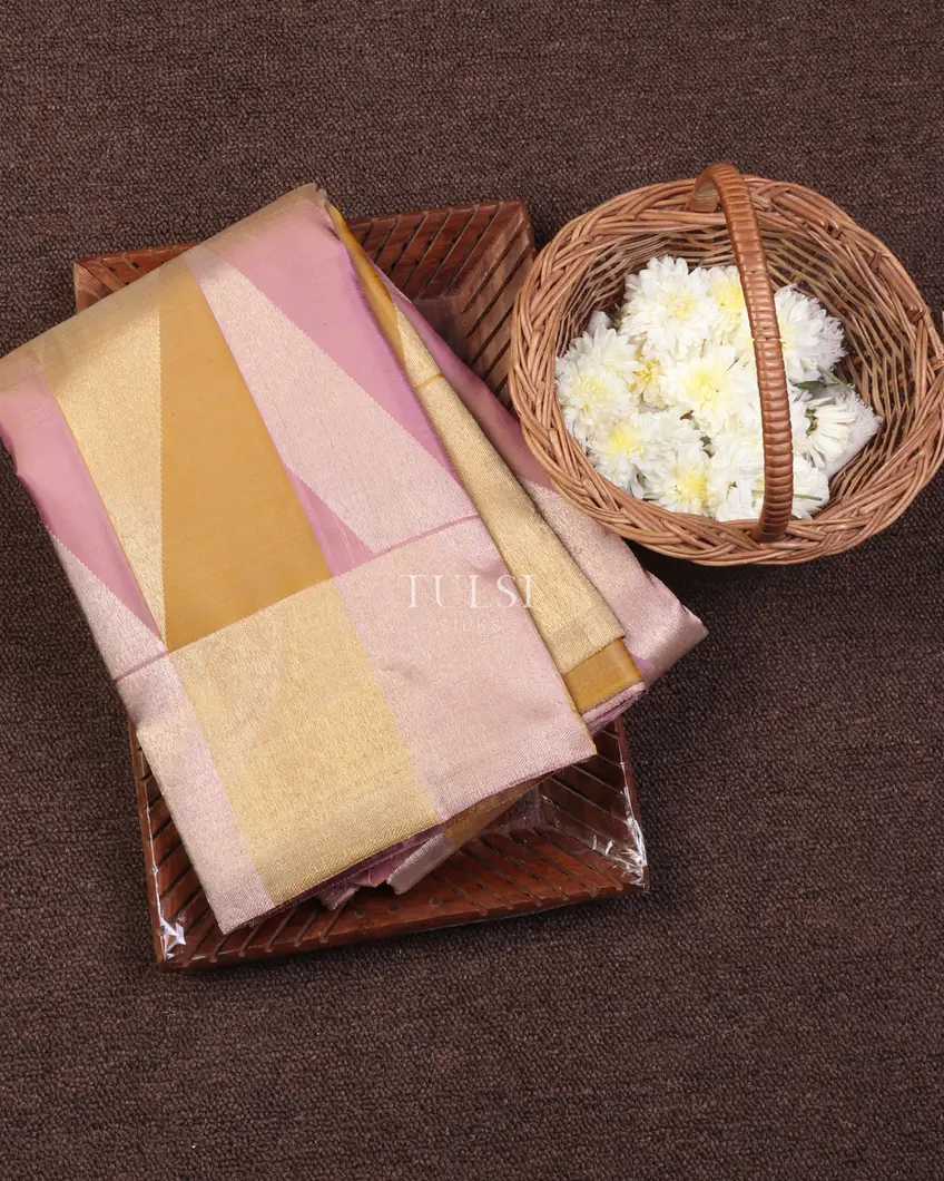 Pink and Yellow Kanjivaram Silk Saree T660134-image