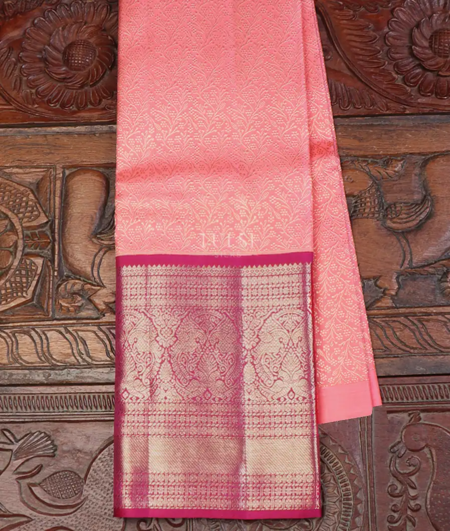 Pink Kanjivaram Silk Pavadai T661149-image